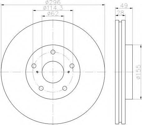 HELLA 8DD355117431 Тормозной диск