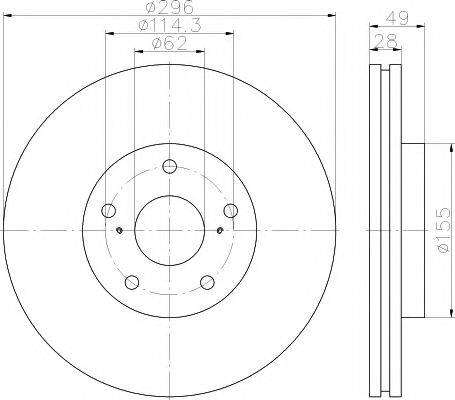 HELLA PAGID 8DD355117431 Тормозной диск