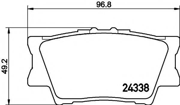 HELLA PAGID 8DB355006881 Комплект тормозных колодок, дисковый тормоз