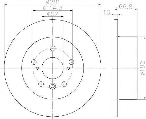 HELLA PAGID 8DD355119671 Тормозной диск